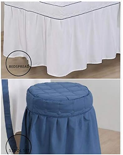 מצעי עיסוי יופי בצבע אחיד, סדין שולחן עיסוי רך כותנה מכסה מיטה עם חור מנוחה פנים כיסוי מיטה נושם-כחול 60x180 סמ