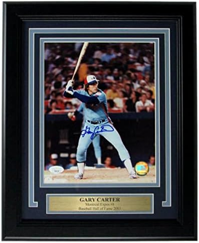 גארי קרטר חוף מונטריאול אקספוזים חתומים/חתימה 8x10 ממוסגרת JSA 161166 - תמונות MLB עם חתימה