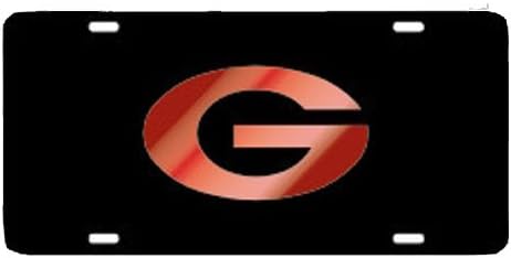 Craftique Georgia Bulldogs שחור עם תג רכב אדום סגלגל