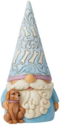 Enesco Jim Shore Heartwood Creek gnome עם פסלון כלבים, 5.71 אינץ ', רב צבעוני