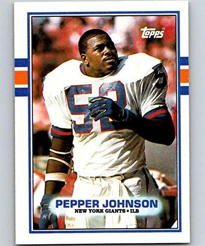 1989 Topps 176 Pepper Johnson NY Giants NFL כרטיס כדורגל NM-MT