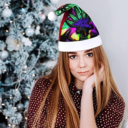 פסיכודלית פסיכדלי עלה פאייטים חג המולד כובעי סנטה חג המולד כובע למבוגרים שמח חג המולד המפלגה תלבושות בני כובע