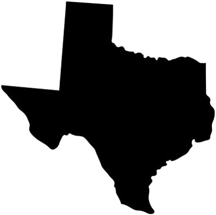 צללית מדינת טקסס 6 מדבקות מכוניות מדבקות ויניל