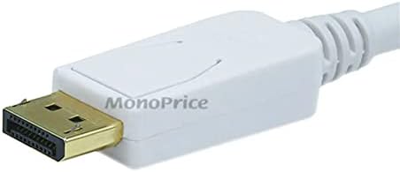 Monoprice 6ft 28AWG Displayport לכבל DVI - לבן