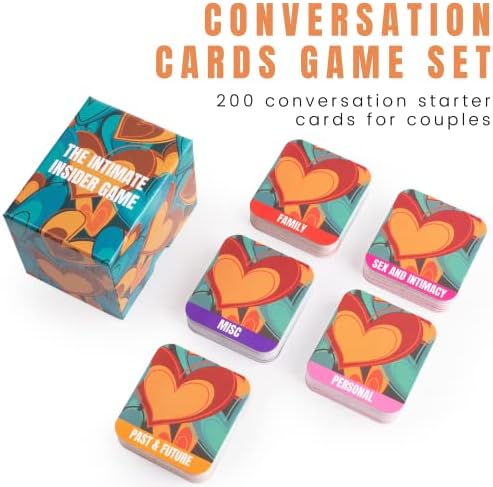 משחק קלפים של PONII למבוגרים, 200 כרטיסי מתנע שיחה, משחק פנים אינטימי, רעיון ליל תאריך או מתנות לזוגות